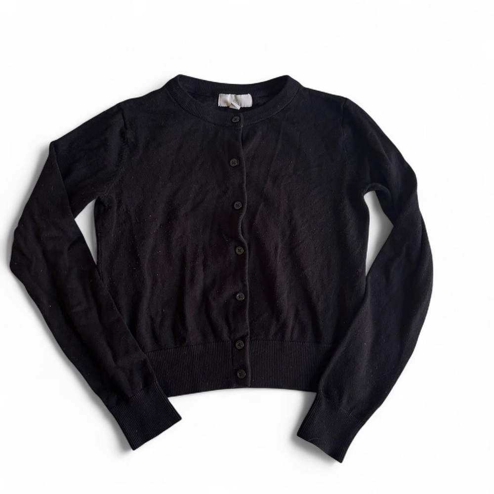 Classic Black Button-Up Sweater